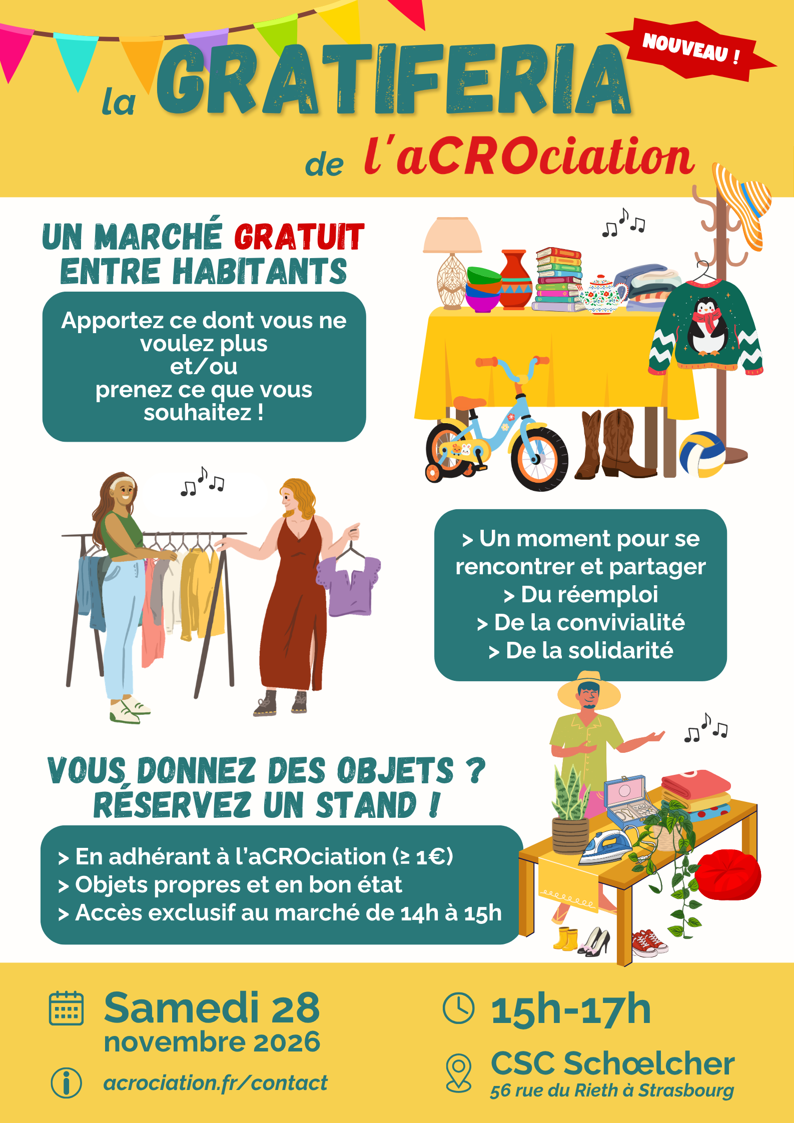 Affiche de la Gratiferia de l'aCROciation